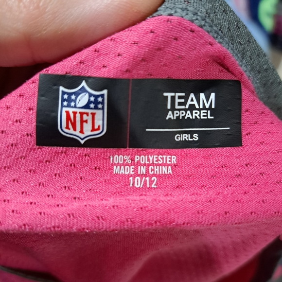 Girls Minnesota Vikings Pink NFL Mesh Jersey Shirt - Size 10/12 Team Apparel - Picture 3 of 5